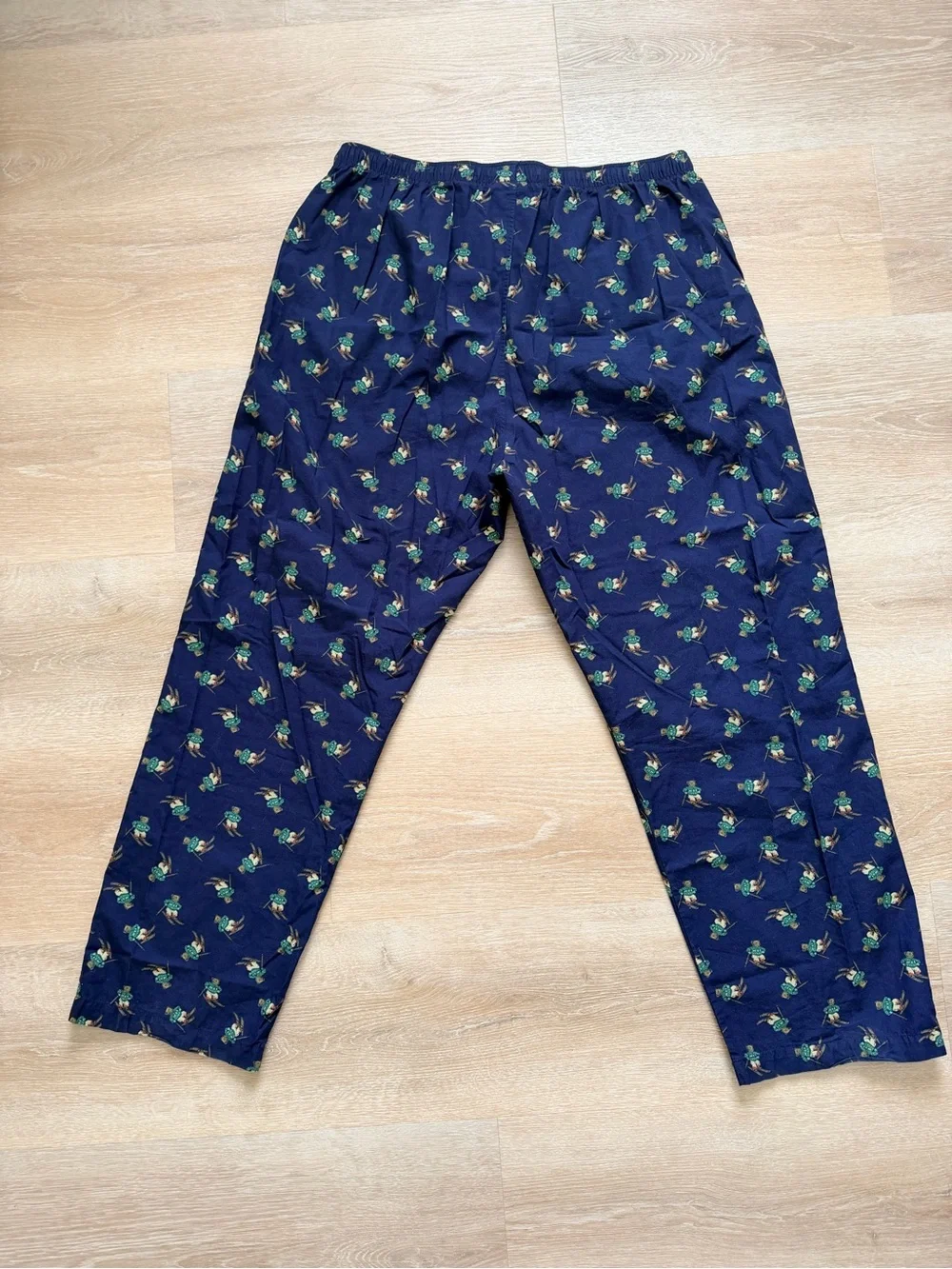 Polo Ralph Lauren Bear Pajama Pants Men’s XL Navy Ski Bear Cotton Poplin Lounge